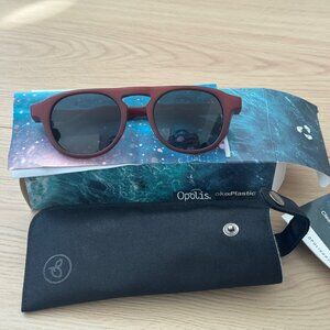 Opolis Champlain Recycled Sunglasses – Burgundy Frame | Polarized | New in Box
